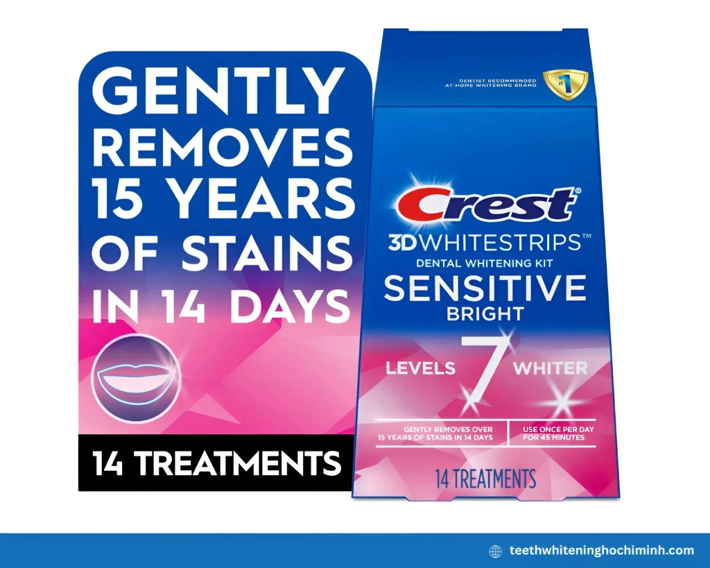 crest 3d whitestrips sensitive white teeth whitening kit 26 strips