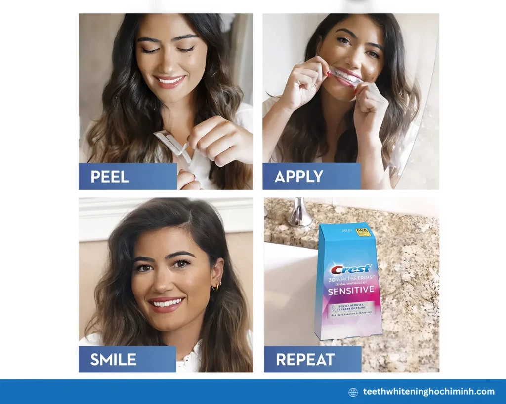 crest 3d whitestrips sensitive teeth whitening kit treament