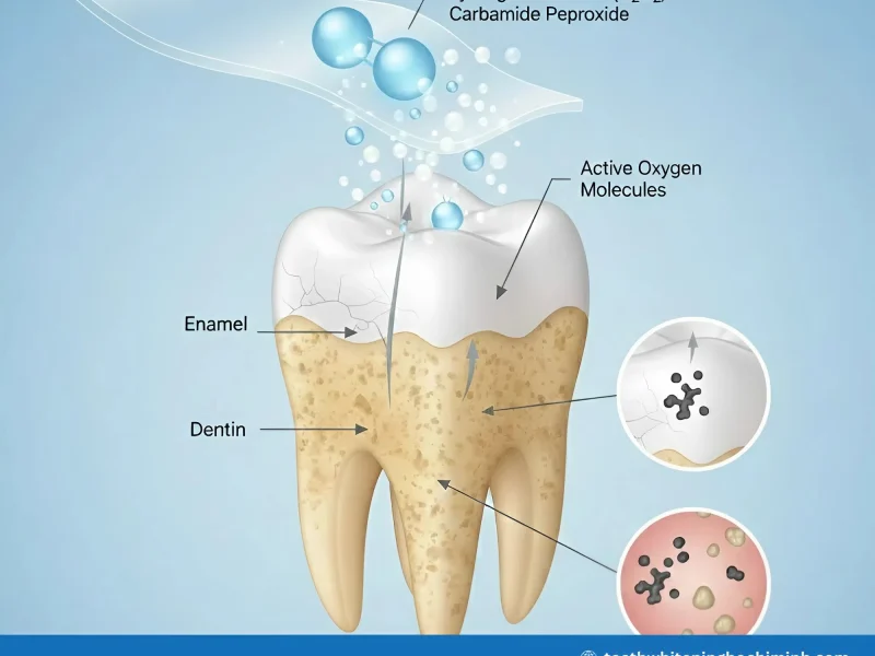 Internal teeth whitening
