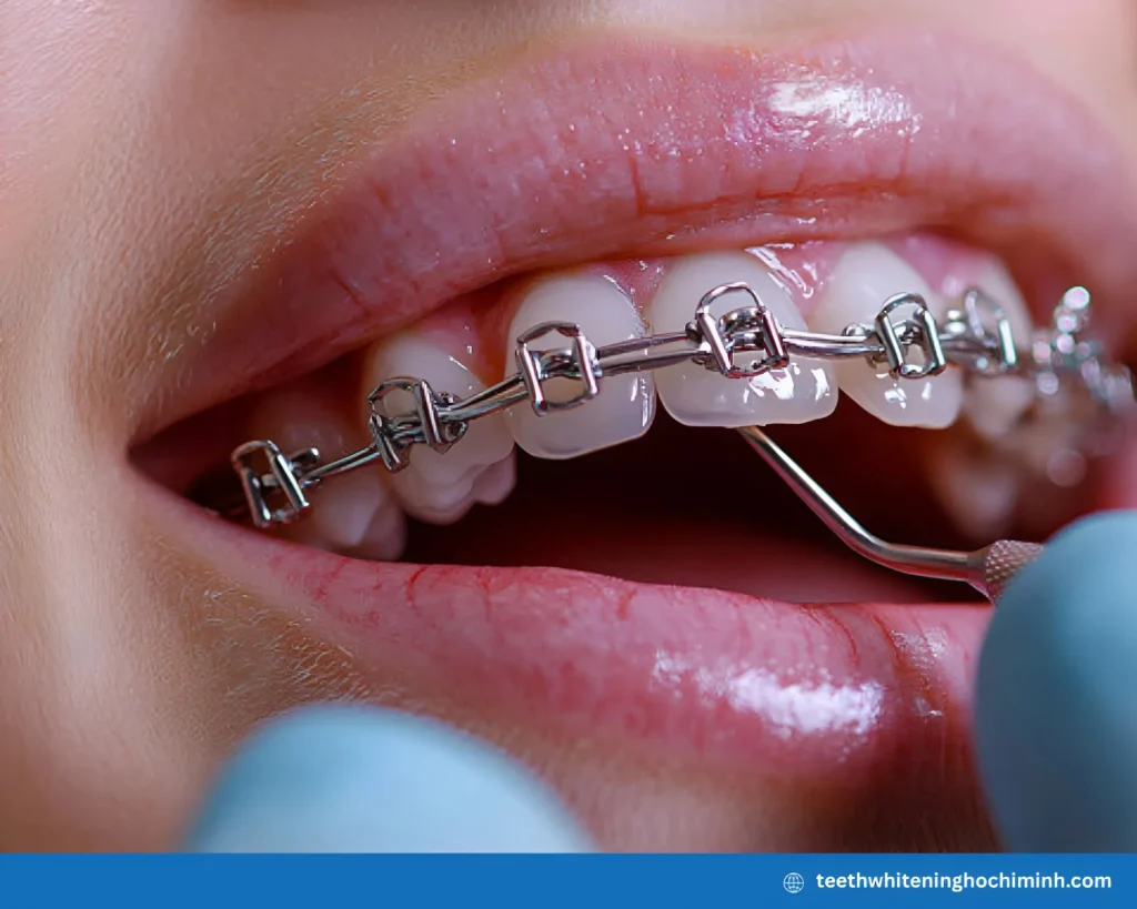 teeth whitening after braces stains