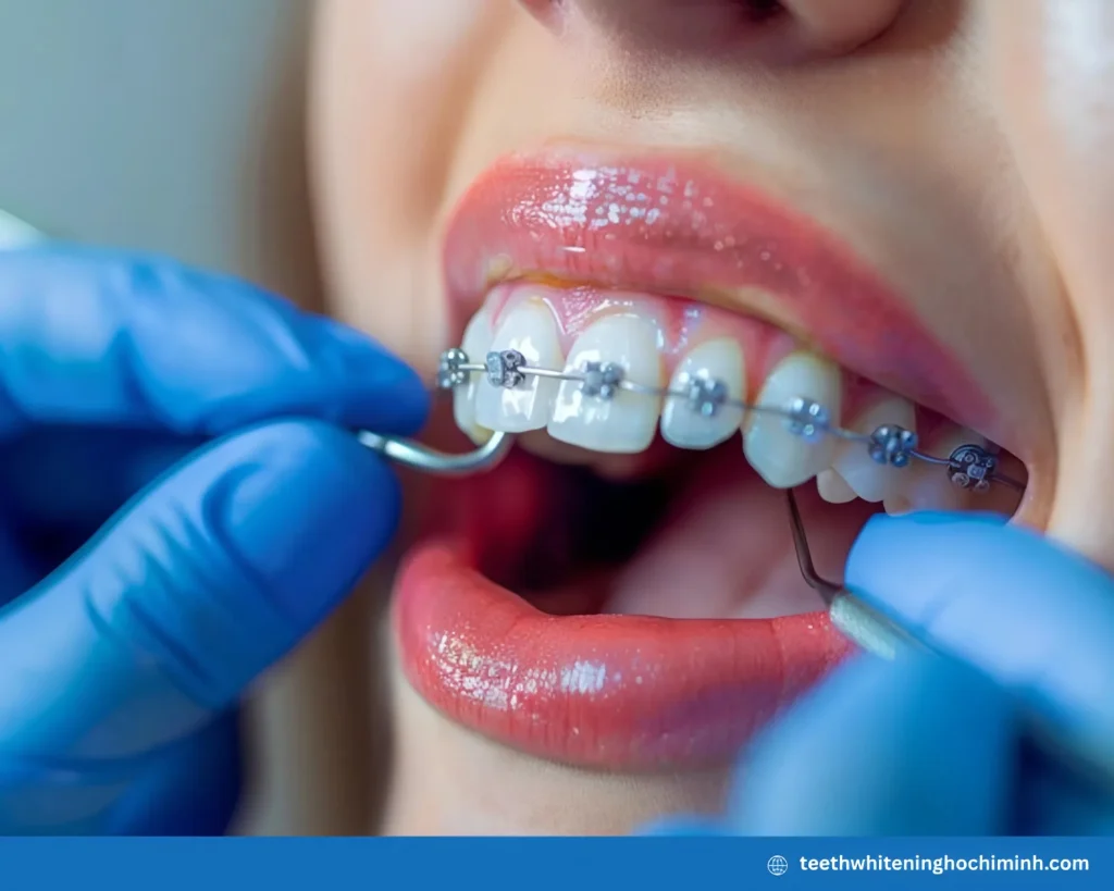 use teeth whitening strips with braces