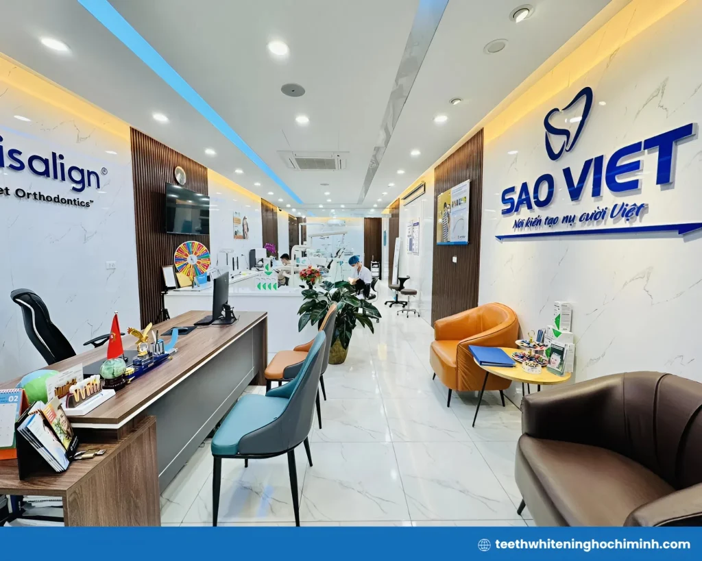 teeth whitening service in Sao Viet Dental 