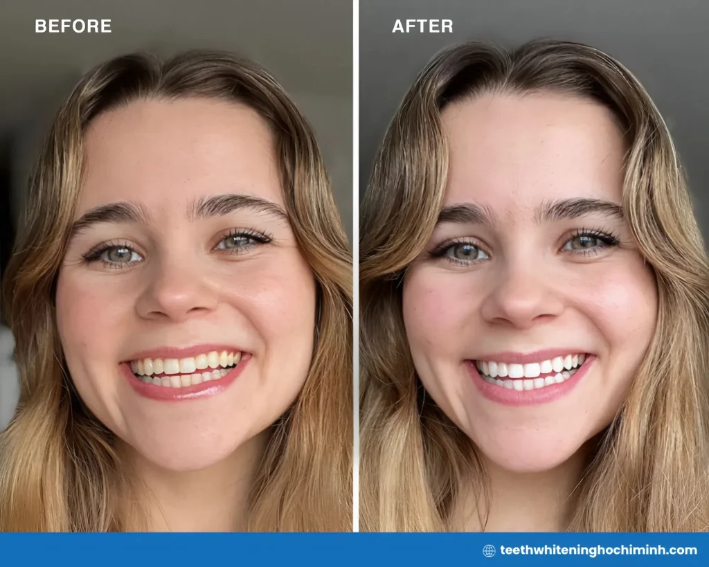 poladay teeth whitening before and after