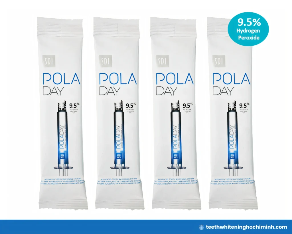 poladay teeth whitening 9.5 hydrogen peroxide gel