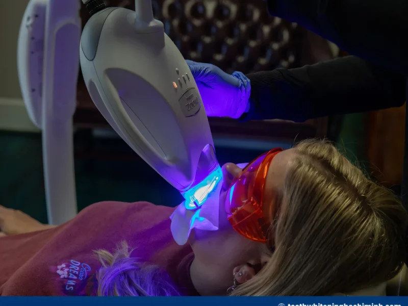 dentist teeth whitening procedure