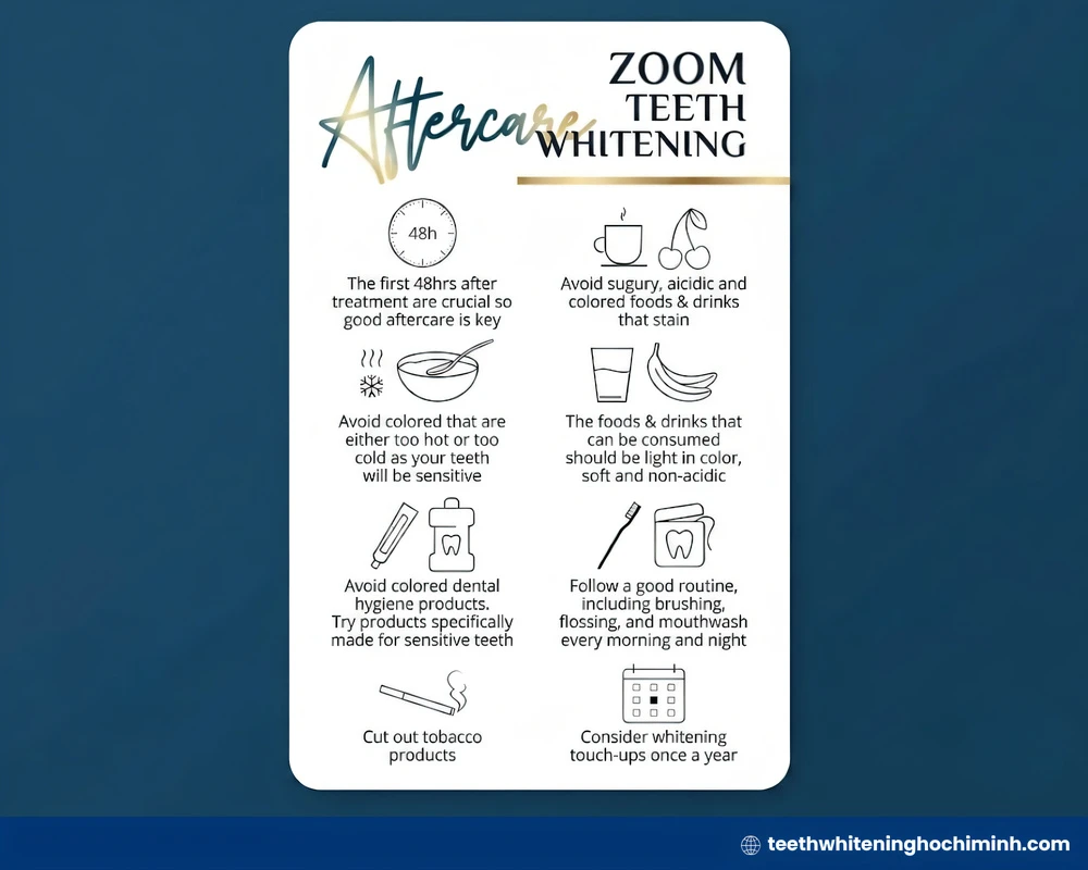 aftercare zoom teeth whitening