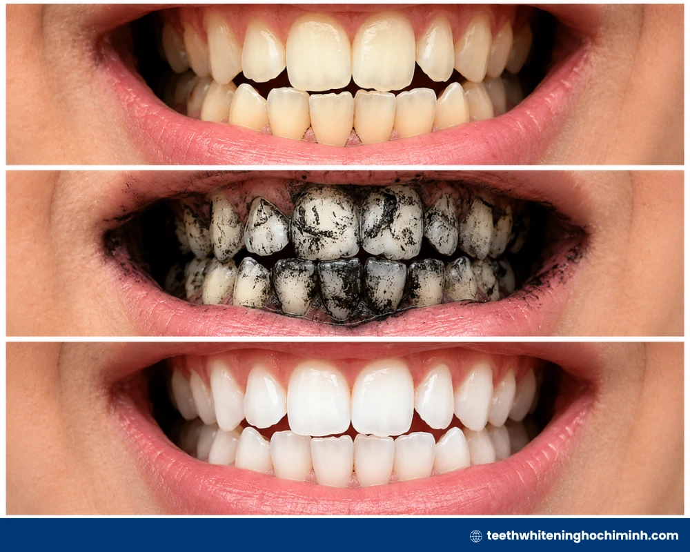 natural teeth whitening at home result