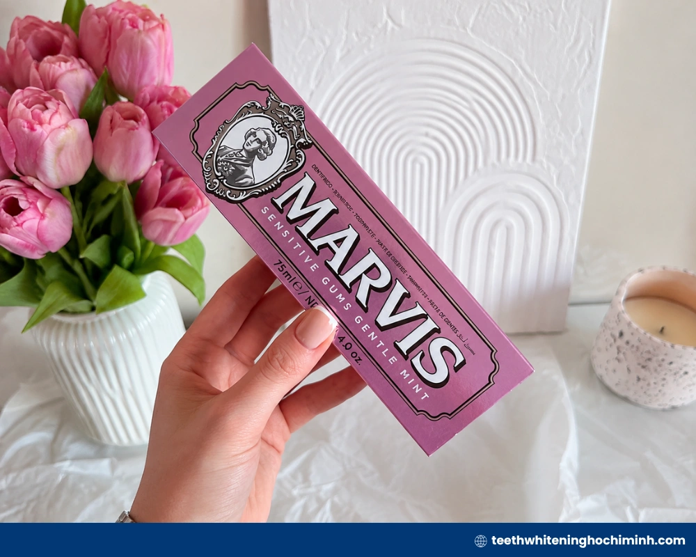 Marvis teeth whitening toothpaste for sensitive teeth